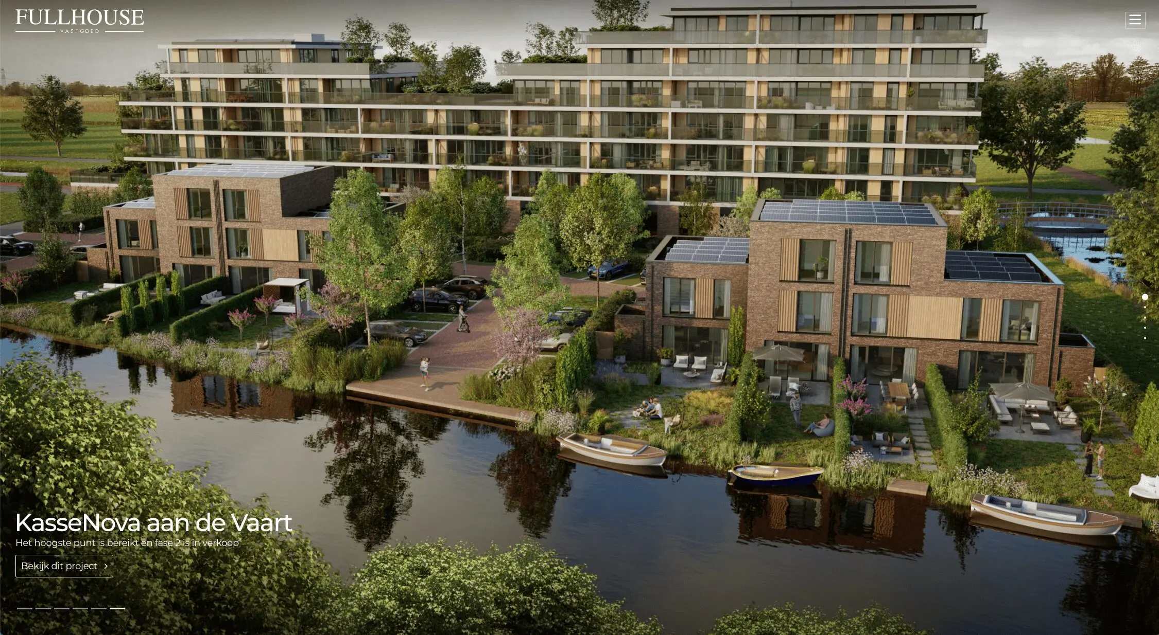 Moderne woningen aan het water